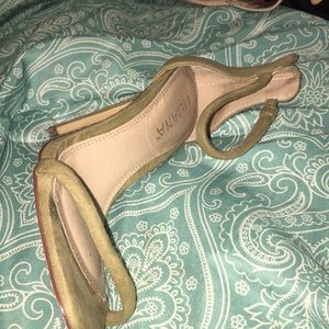 Liliana green strap heels